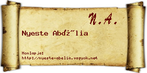 Nyeste Abélia névjegykártya